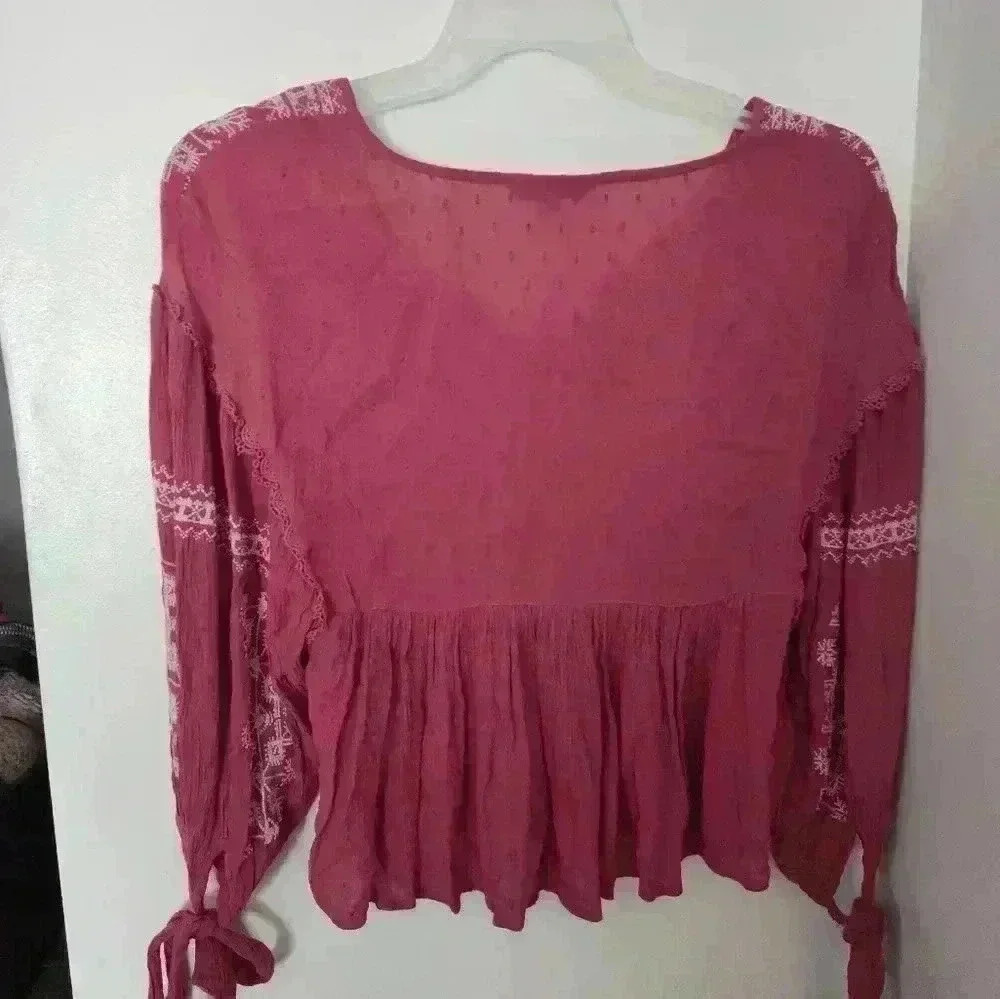 American eagle boho peasant top size m #104 - Picture 3 of 3
